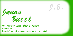 janos buttl business card
