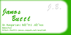 janos buttl business card